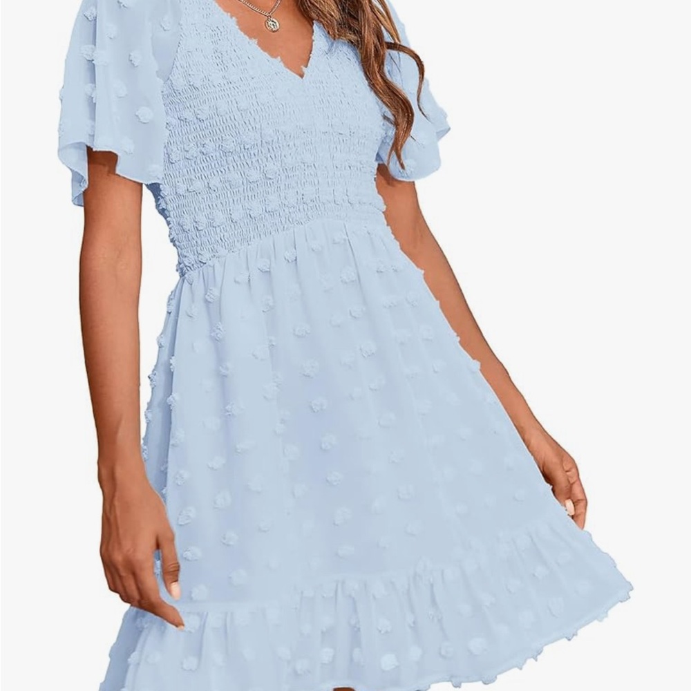 Charming Blue Spring Dress - Picture 2 of 6